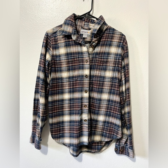 Carhartt Women's Button-Down Plaid Flannel - Small - Picture 3 of 6